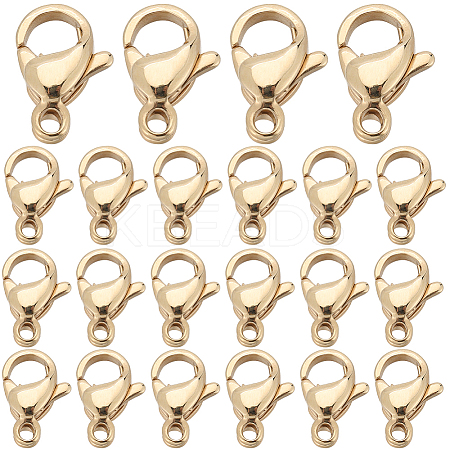 SUNNYCLUE 100Pcs 304 Stainless Steel Lobster Claw Clasps STAS-SC0007-15-1