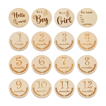Basswood Milestone Cards WOOD-TA0001-41A-1