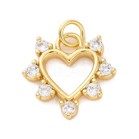 Brass Micro Pave Cubic Zirconia Pendants KK-S510-49G-02-1