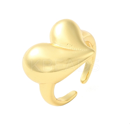 Brass Open Cuff Rings RJEW-R145-04G-1