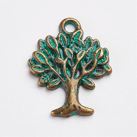 Tibetan Style Alloy Pendants PALLOY-F187-16ABG-1