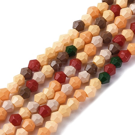Baking Paint Glass Beads Strands LAMP-R020-02C-1