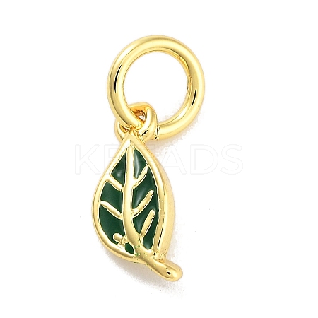 Real 18K Gold Plated Rack Plating Brass Enamel Charms KK-M293-25G-01-1