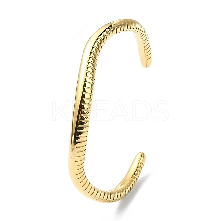 Ion Plating(IP) 304 Stainless Steel Snakes Cuff Bangles BJEW-G693-02G-1