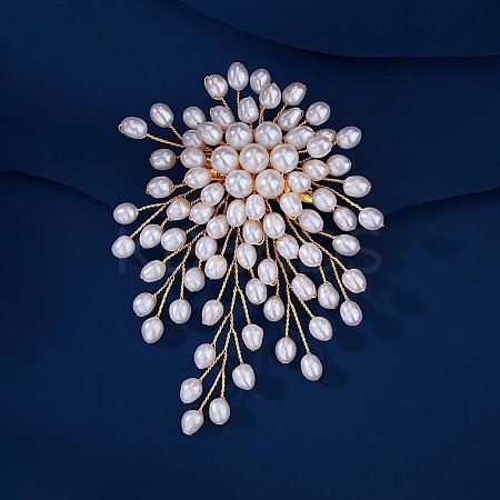 Flower Alloy Brooches for Backpack Clothes PW-WGD48A8-01-1