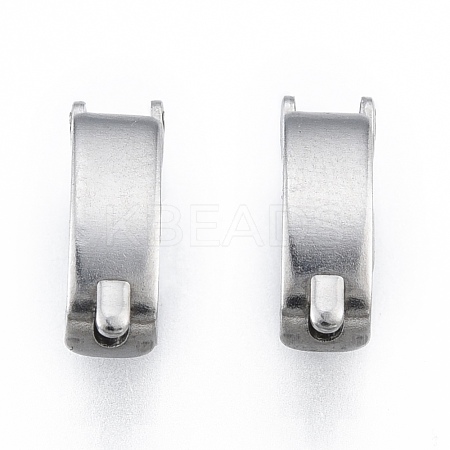 Non-Tarnish 304 Stainless Steel Fold Over Clasps STAS-N092-169-1