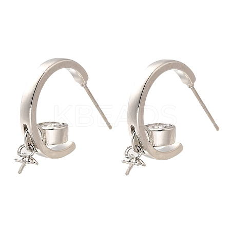 Brass Stud Earring Findings KK-R217-14P-1