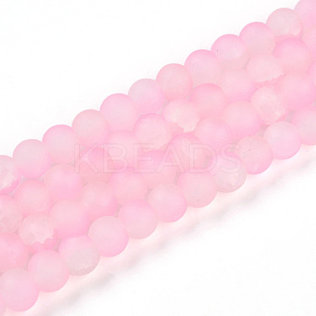 Crackle Glass Beads Strands GLAA-N009-6mm-02-1