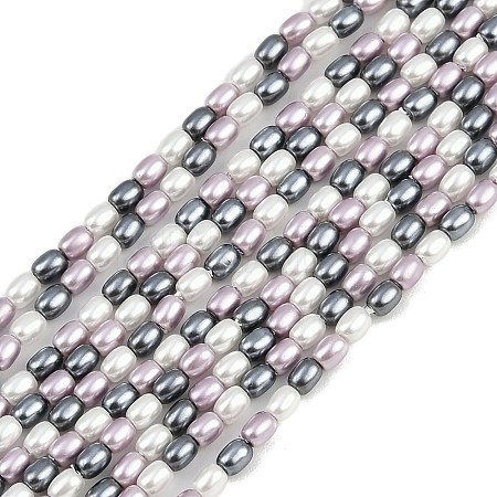 Electroplated Shell Pearl Beads Strands BSHE-H113-06A-04-1
