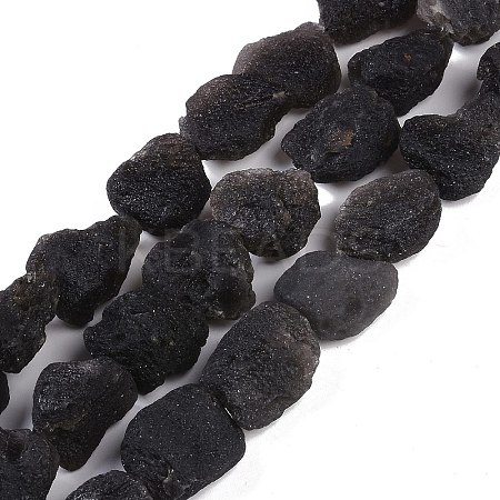 Natural Tektite Beads Strands G-Q164-F03-01-1