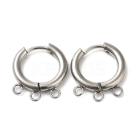 Tarnish Resistant 304 Stainless Steel Huggie Hoop Earring Findings LS-STAS-M320-01P-1