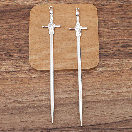 Sword Alloy Hair Sticks PW-WG0B211-01-1