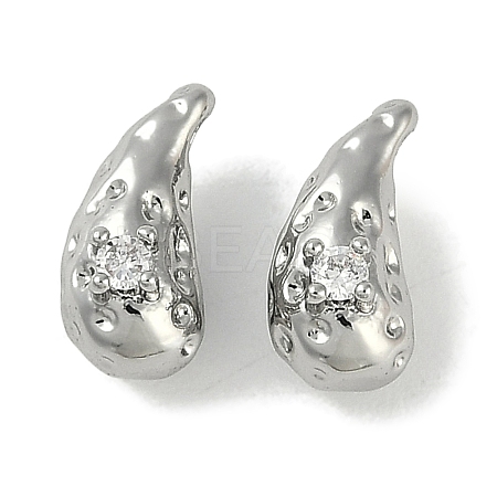 Brass Micro Pave Cubic Zirconia Charms KK-P283-27A-P-1