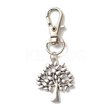Tree of Life Tibetan Style Alloy Keychain X-HJEW-JM00560-02-1