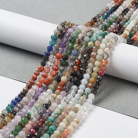 Natural & Synthetic Mixed Gemstone Beads Strands G-D080-A01-01-1