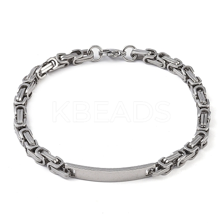 Tarnish Resistant 201 Stainless Steel ID Bracelets LS-BJEW-F331-08P-1