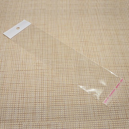 Transparent Rectangle Self Adhesive Cellophane Bags for Necklace Display Cards LS-X-OPC-M001-01-1