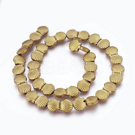 Electroplated Non-magnetic Synthetic Hematite Beads Strands G-P392-T10-1