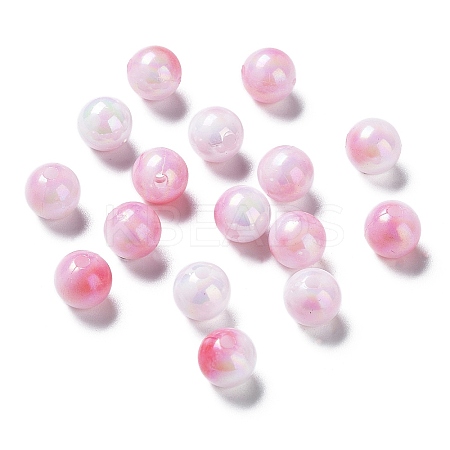 Two Tone Opaque Acrylic Beads SACR-P024-01A-W06-1