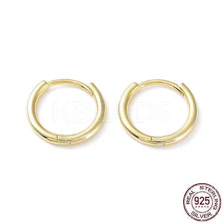 925 Sterling Silver Huggie Hoop Earrings EJEW-K258-19C-G-1