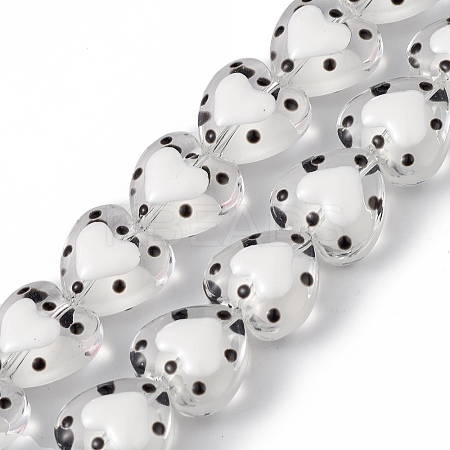 Transparent Glass Beads Strands LAMP-F029-04I-1