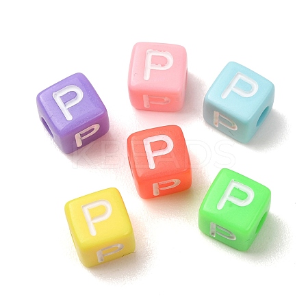 Opaque Acrylic European Beads AC-CBA7A73-01P-1