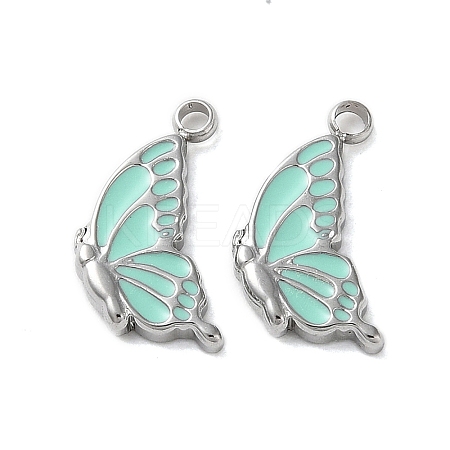 304 Stainless Steel with Enamel Charms STAS-L022-400P-01-1