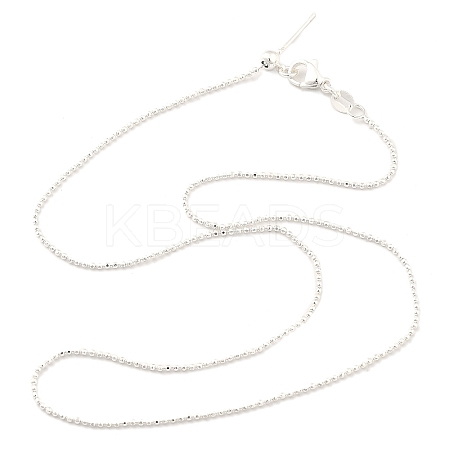 Adjustable Slider Brass Ball Chain Necklaces for Men Women NJEW-G160-13S-1