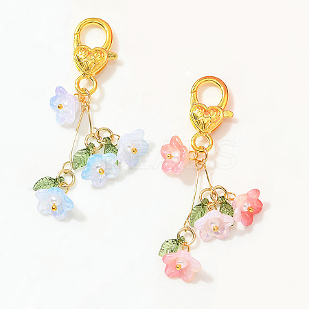 2Pcs Acrylic Pendant Decorations HJEW-YW00302-04-1