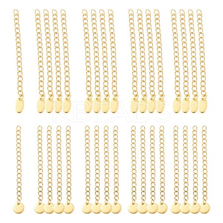 6Pcs 2 Style 304 Stainless Steel Chain Extender STAS-FS0001-17G-1