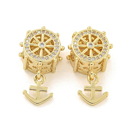 Rack Plated Brass with Cubic Zirconia Pendant KK-P270-15G-1