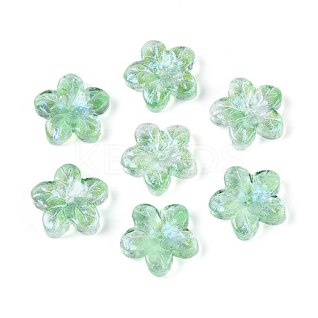 Baking Paint Transparent Glass Beads DGLA-N014-08A-06-1