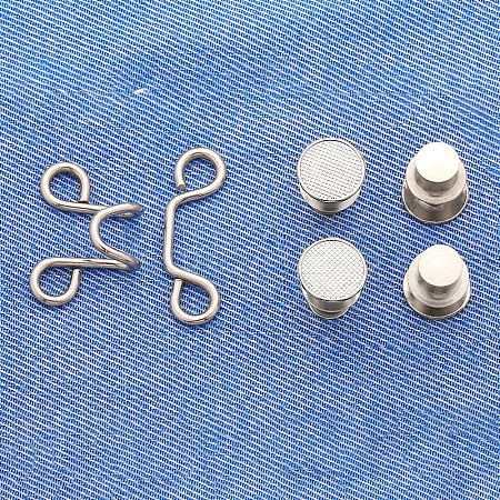 Alloy Adjustable Jean Button Pins BUTT-PW0001-04A-P-1