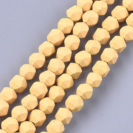 Spray Painted Non-magnetic Synthetic Hematite Beads Strands G-T116-16-07-1