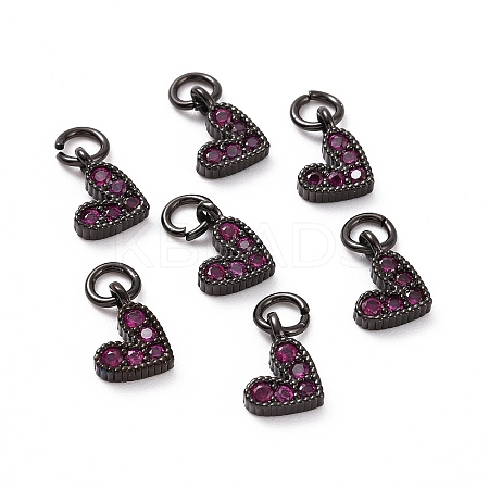 Brass Micro Pave Cubic Zirconia Charms LS-RB-I078-66B-01-NR-1