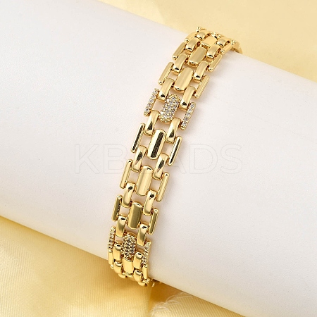 Brass Panther Chain Bracelets for Men Women BJEW-H630-01G-1
