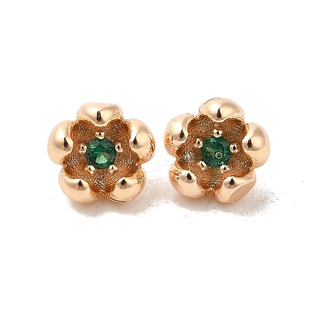 Brass & Cubic Zirconia Pendants KK-Q773-16G-03-1