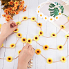 4Pcs 4 Styles Cloth Flower Hippie Headband Floral Crown OHAR-CP0001-17-3
