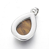 Natural Tiger Eye Pendants G-L512-C10-3