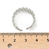 304 Stainless Steel Double Color Cuff Rings RJEW-S635-01GP-F-5