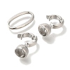 Brass Fold Over Clasps KK-K389-020P-2