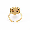 Brass Micro Pave Clear Cubic Zirconia Cuff Rings RJEW-S045-084D-NR-3