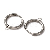 201 Stainless Steel Hoop Earring Findings STAS-D379-05C-P-2