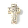 Rack Plating Brass Micro Pave Clear Cubic Zirconia Beads KK-A220-23B-G-1