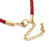 Polyester Cord Braided Bracelet Makings MAK-Z003-01G-3
