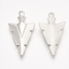201 Stainless Steel Pointed Pendants STAS-T045-23P-2