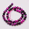 Natural Fire Crackle Agate Bead Strands G-G882-8mm-B04-2