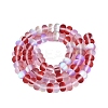 Frosted Transparent Glass Beads Strands FGLA-M002-01A-2