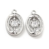 Brass Micro Pave Cubic Zirconia Charms KK-E090-07P-1