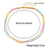 Stainless Steel & Brass & Colorful Resin Beaded Double-layer Necklaces for Women SE1953-4